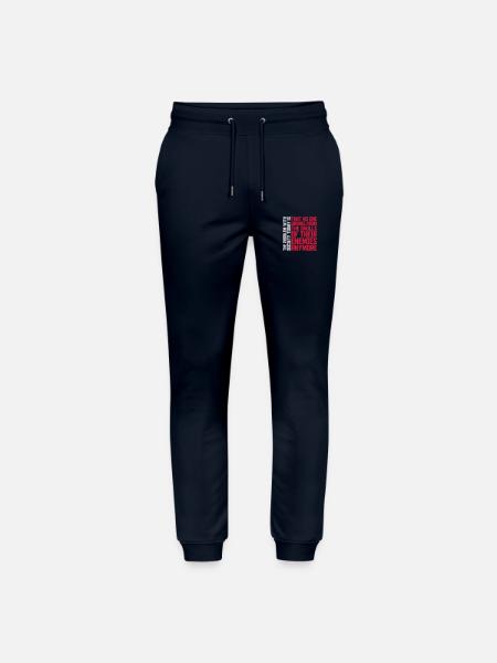 drinks from enemies skulls - Stanley/Stella Mover Unisex Organic Jogging Trousers - navy