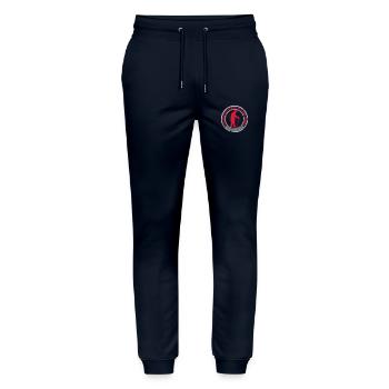 Amusez-vous au travail - Pantalon de jogging bio MOVER Stanley/Stella unisexe - marine - Devant - Marisol (170cm) & Nik (191cm)