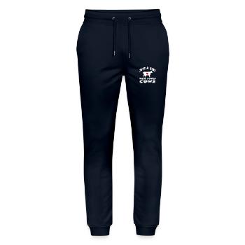 Vaches - Pantalon de jogging bio MOVER Stanley/Stella unisexe - marine - Devant - Marisol (170cm) & Nik (191cm)