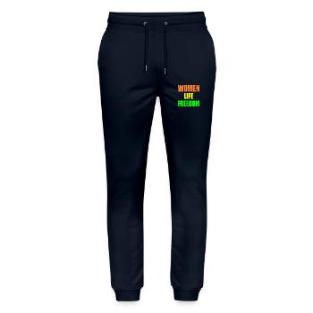 Women life freedom - Stanley/Stella Unisex Bio Jogginghose Mover  - Navy - Vorne - Marisol (170cm) & Nik (191cm)