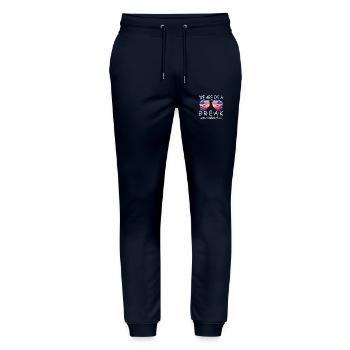 Graduation 2024 class High school graduation party - Stanley/Stella Mover Unisex Organic Jogging Trousers - navy - Front - Marisol (170cm) & Nik (191cm)