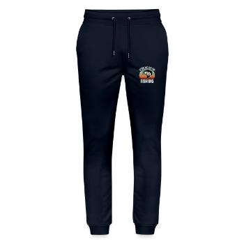 Passer ma vie pour la pêche - Pantalon de jogging bio MOVER Stanley/Stella unisexe - marine - Devant - Marisol (170cm) & Nik (191cm)