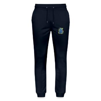 Blaubeere - Stanley/Stella Unisex Bio Jogginghose Mover  - Navy - Vorne - Marisol (170cm) & Nik (191cm)