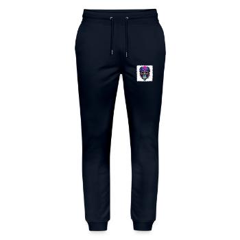 board skater birthday death heart anatomy joke - Stanley/Stella Unisex Bio Jogginghose Mover  - Navy - Vorne - Marisol (170cm) & Nik (191cm)