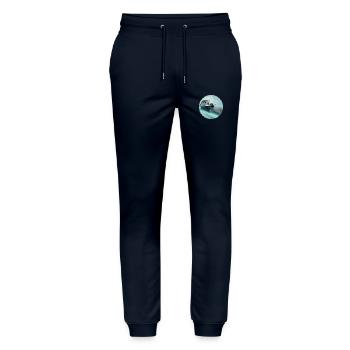 Musicien de loutre - Pantalon de jogging bio MOVER Stanley/Stella unisexe - marine - Devant - Marisol (170cm) & Nik (191cm)