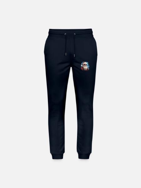 Santa Claus - illustration - Stanley/Stella Mover Unisex Organic Jogging Trousers - navy
