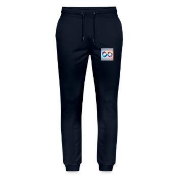 Infinity, prism rainbow - Stanley/Stella Mover Unisex Organic Jogging Trousers - navy - Front - Marisol (170cm) & Nik (191cm)