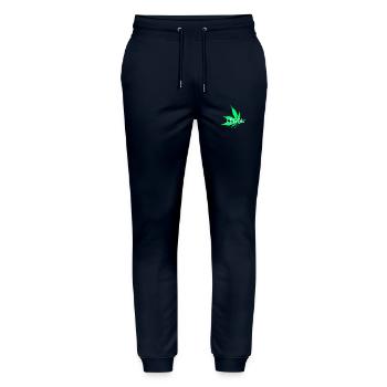 Legal Hanf Marihuana Cannabis Gras - Stanley/Stella Unisex Bio Jogginghose Mover  - Navy - Vorne - Marisol (170cm) & Nik (191cm)
