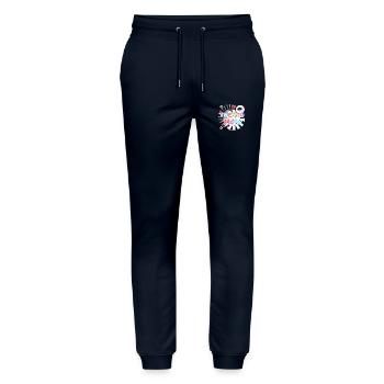 Tucano Mom - Multilingual - Mothers day - Stanley/Stella Mover Unisex Organic Jogging Trousers - navy - Front - Marisol (170cm) & Nik (191cm)