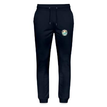 life is too short go surfing - Stanley/Stella Unisex Bio Jogginghose Mover  - Navy - Vorne - Marisol (170cm) & Nik (191cm)