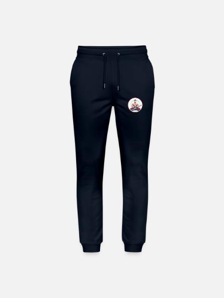 Meditating Samurai with Katana - Stanley/Stella Mover Unisex Organic Jogging Trousers - navy