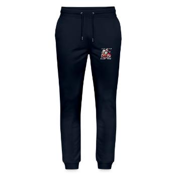 Ich bin nur zum Essen hier Weihnachten - Stanley/Stella Unisex Bio Jogginghose Mover  - Navy - Vorne - Marisol (170cm) & Nik (191cm)