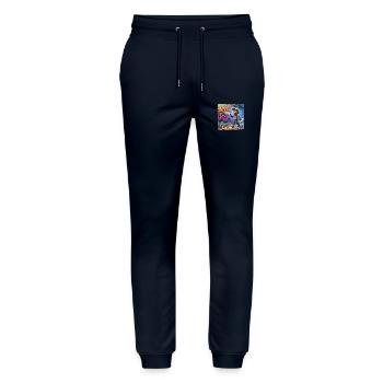 Graffiti artist pursuit crew collection - Stanley/Stella Mover Unisex Organic Jogging Trousers - navy - Front - Marisol (170cm) & Nik (191cm)