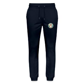 Pitbull Amerikanisches Bullymeer - Stanley/Stella Unisex Bio Jogginghose Mover  - Navy - Vorne - Marisol (170cm) & Nik (191cm)