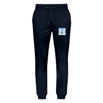 Sloth Wanderer Eislaufen - Stanley/Stella Unisex Bio Jogginghose Mover  - Navy - Vorne - Marisol (170cm) & Nik (191cm)