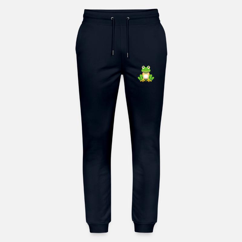 Grüner Frosch sitzt. - Stanley/Stella Unisex Bio Jogginghose Mover - Navy