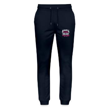 Je suis mamie trop cool, Cadeau pour cool mamie - Pantalon de jogging bio MOVER Stanley/Stella unisexe - marine - Devant - Marisol (170cm) & Nik (191cm)