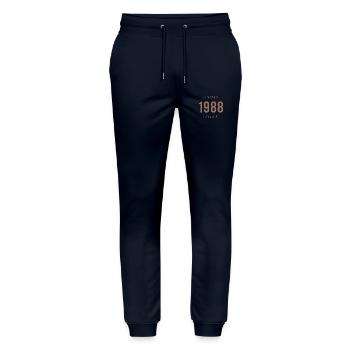 1988 Limited Edition Retro Style Birthday Gift - Stanley/Stella Mover Unisex Organic Jogging Trousers - navy - Front - Marisol (170cm) & Nik (191cm)