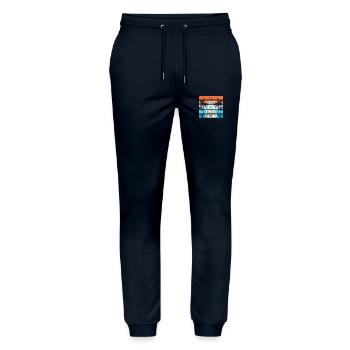 Beach Paradise - Stanley/Stella Mover Unisex Organic Jogging Trousers - navy - Front - Marisol (170cm) & Nik (191cm)