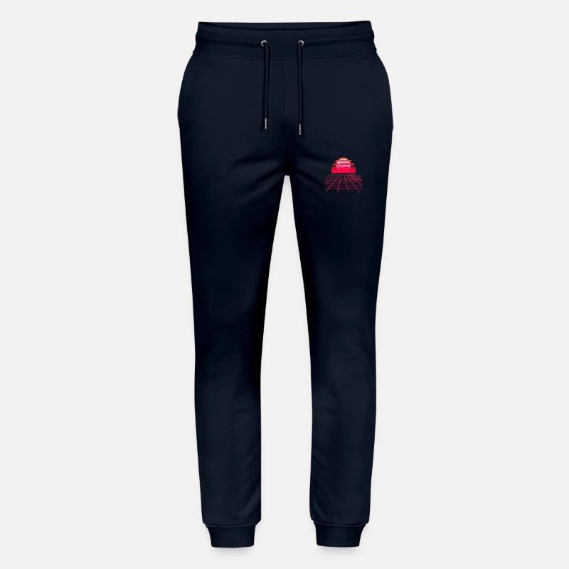 Sunset Vaporwave Retro Wave - Stanley/Stella Unisex Bio Jogginghose Mover  - Navy