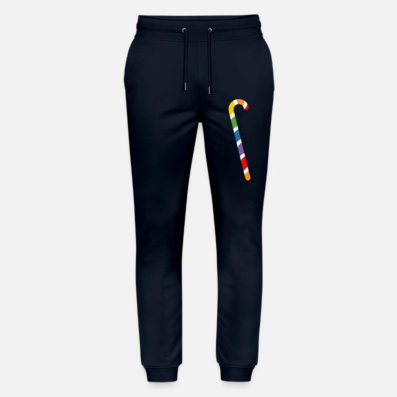 rainbow candy cane lgbtqi queer - Stanley/Stella Mover Unisex Organic Jogging Trousers - navy