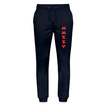 2025 - Pantalon de jogging bio MOVER Stanley/Stella unisexe - marine - Devant - Marisol (170cm) & Nik (191cm)