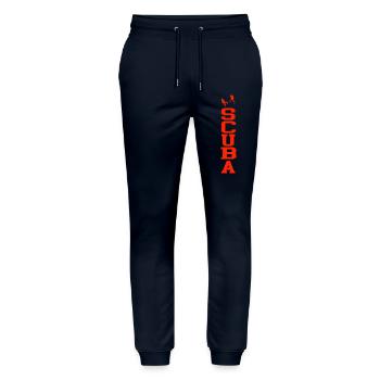 Scuba Diving Saying - Stanley/Stella Mover Unisex Organic Jogging Trousers - navy - Front - Marisol (170cm) & Nik (191cm)