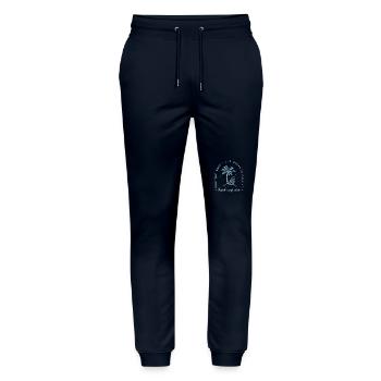 Surf club beach ocean lover funny surfer aesthetic - Stanley/Stella Mover Unisex Organic Jogging Trousers - navy - Front - Marisol (170cm) & Nik (191cm)