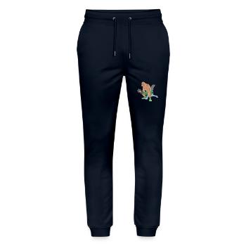 Monkey, Gorilla, Bodybuilder Monkey, Comic, Fitness - Stanley/Stella Mover Unisex Organic Jogging Trousers - navy - Front - Marisol (170cm) & Nik (191cm)