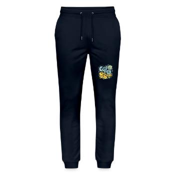 Guten tag und blume - Stanley/Stella Unisex Bio Jogginghose Mover  - Navy - Vorne - Marisol (170cm) & Nik (191cm)