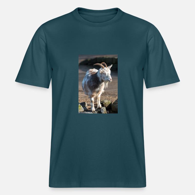 Zwergziege oder Zwergziege -  RELAXED FIT Unisex Organic T-Shirt - Dunkles Petrol