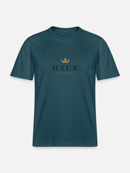 Hack Original Family Logo - RELAXED FIT Unisex Organic T-Shirt - stargazer