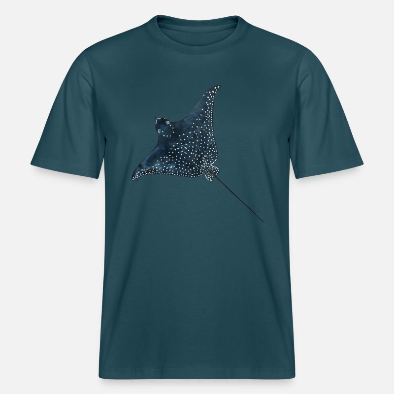 Rays Eagle Rays Stingrays Reef Diving -  RELAXED FIT Unisex Organic T-Shirt - stargazer