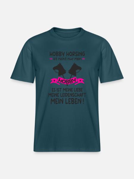 Hobby Horse Hobby Horsing Hobbyhorse Geschenk - RELAXED FIT Unisex Organic T-Shirt - Dunkles Petrol