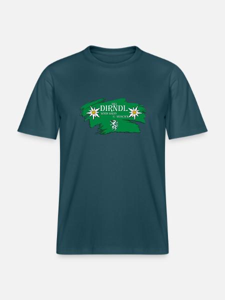 mei Dirndl wird grod gwoschn Steiermark Dialekt -  RELAXED FIT Unisex Organic T-Shirt - Dunkles Petrol