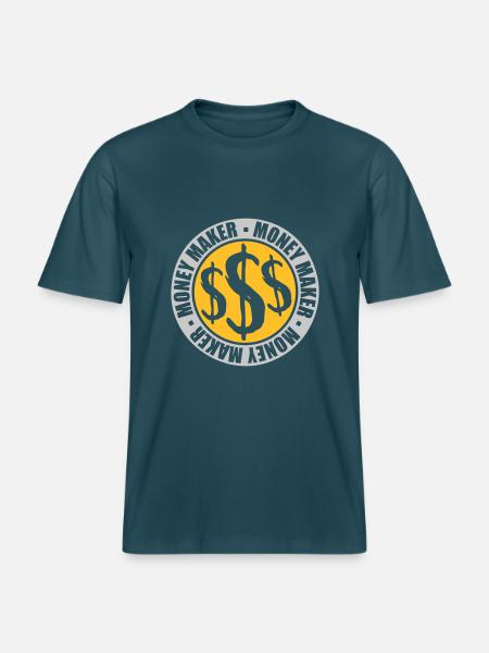 Round Logo Money Maker -  RELAXED FIT Unisex Organic T-Shirt - stargazer