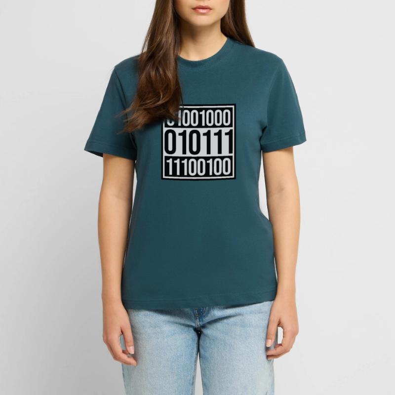 Binary Code Program Language  RELAXED FIT Unisex Organic T-Shirt