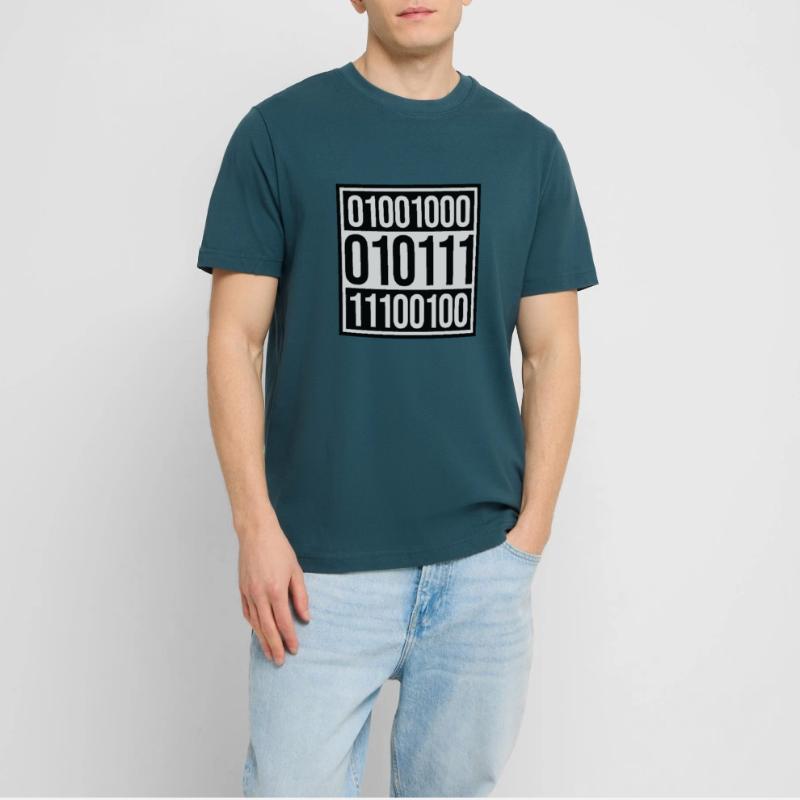 Binary Code Program Language  RELAXED FIT Unisex Organic T-Shirt