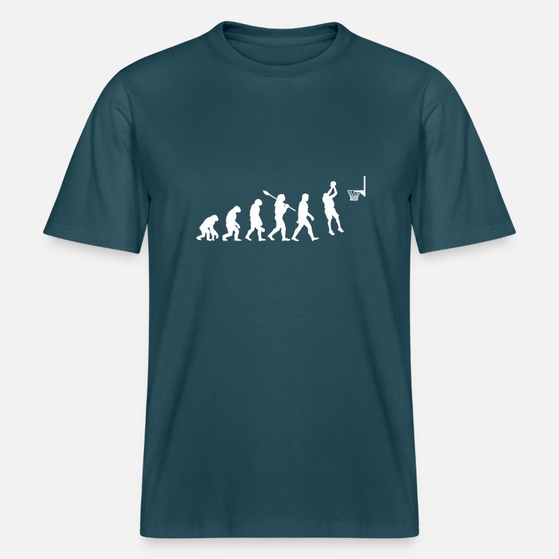 Basket évolution -  T-shirt unisexe RELAXED FIT en coton bio - bleu pétrole foncé