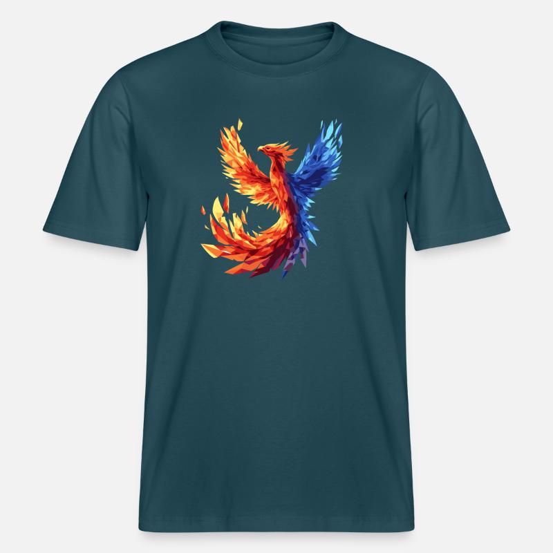 Phoenix phoenix flying magic mythical creature -  RELAXED FIT Unisex Organic T-Shirt - stargazer