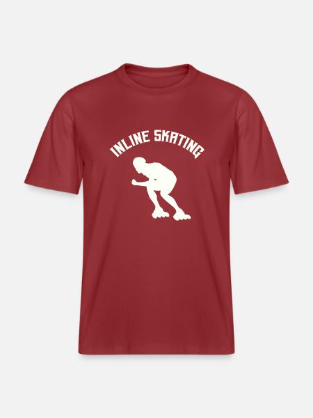 Roller - T-shirt unisexe RELAXED FIT en coton bio - rouge terre
