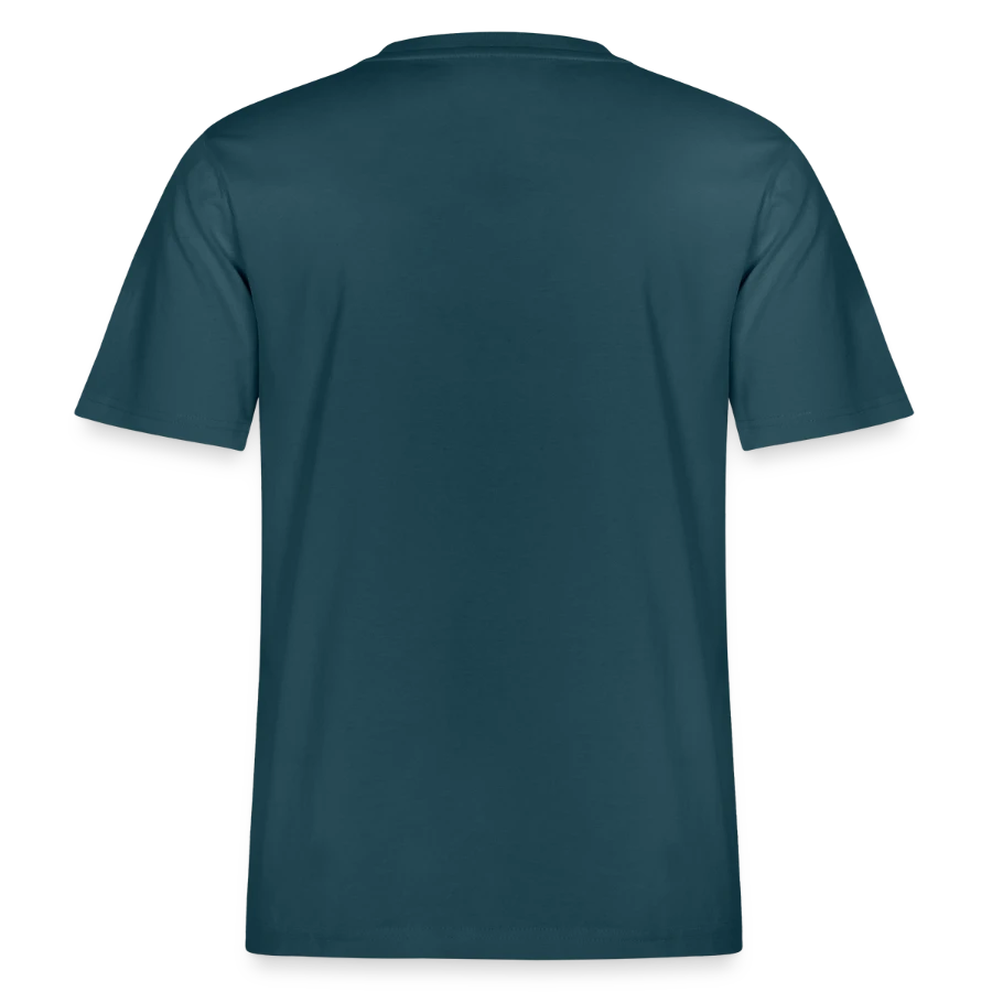 Lucerne badge on a  relaxed fit unisex organic t-shirt, stargazer, back