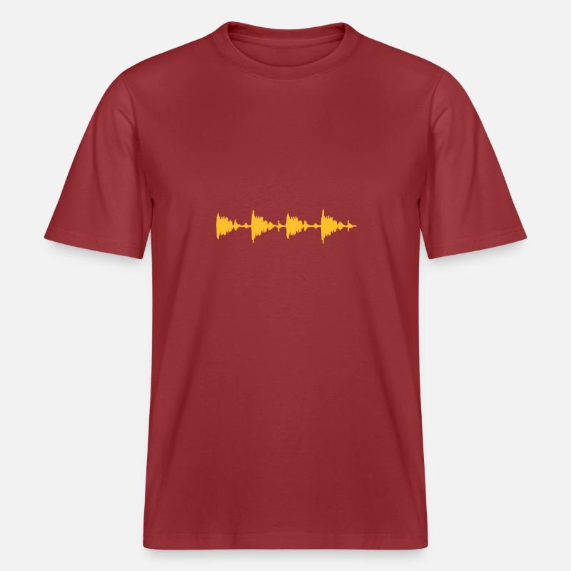Waveform - Sample - Drumloop -  T-shirt unisexe RELAXED FIT en coton bio - rouge terre