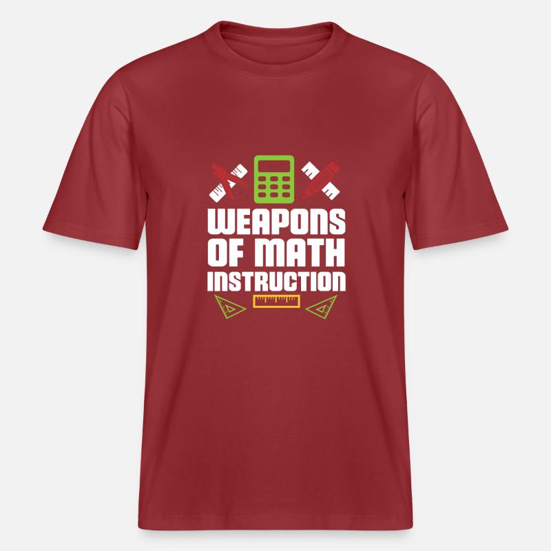 Math math teacher GEschenk -  RELAXED FIT Unisex Organic T-Shirt - red earth