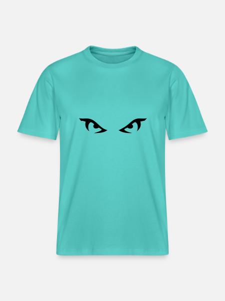 eyes_1 - RELAXED FIT Unisex Organic T-Shirt - Poolblau