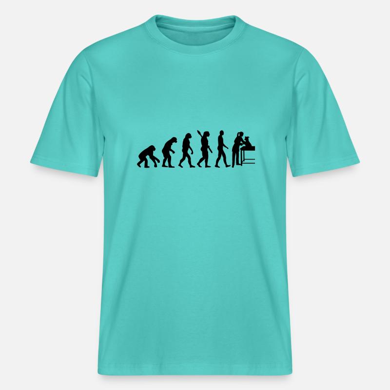 Evolution veterinarian - RELAXED FIT Unisex Organic T-Shirt - pool blue