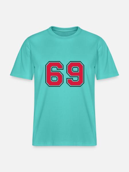 69__f2 -  RELAXED FIT Unisex Organic T-Shirt - Poolblau