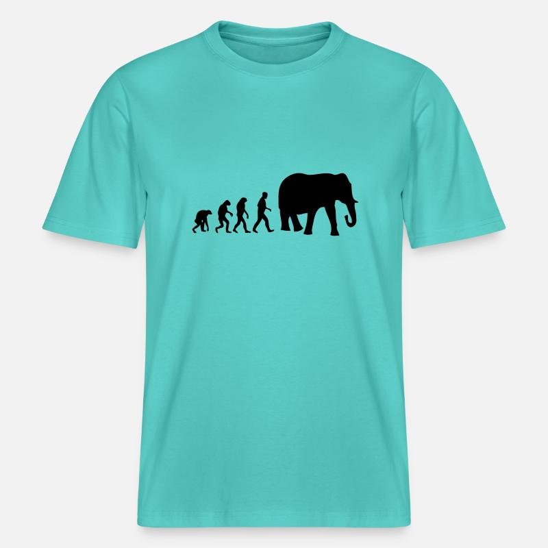 elefant evolution -  RELAXED FIT Unisex Organic T-Shirt - pool blue