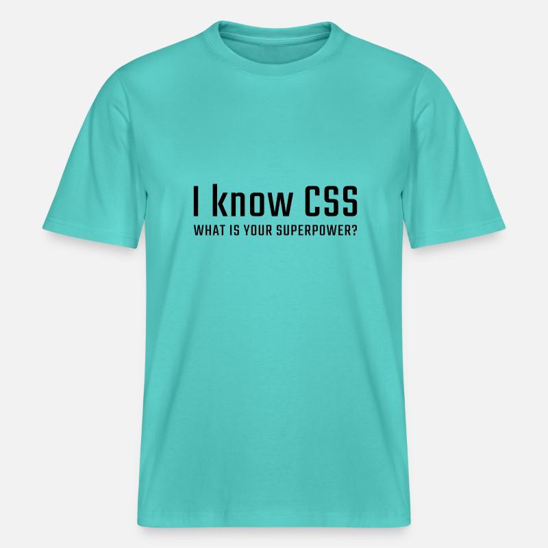 Ich kenne CSS -  RELAXED FIT Unisex Organic T-Shirt - Poolblau