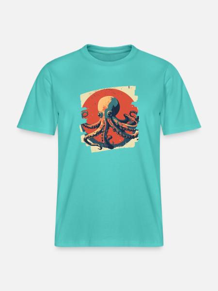 Octopus Octopus - RELAXED FIT Unisex Organic T-Shirt - pool blue